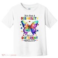 Its Not A Disability Its A Different Ability Autism Butterfly Toddler T-Shirt thumb 0