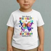 Its Not A Disability Its A Different Ability Autism Butterfly Toddler T-Shirt thumb 2