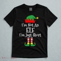 I'm Not An Elf Im Just Short Funny Christmas Matching Family  T-Shirt thumb 5