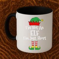 I'm Not An Elf Im Just Short Funny Christmas Matching Family  Coffee Mug thumb 2