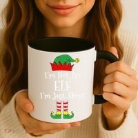 I'm Not An Elf Im Just Short Funny Christmas Matching Family  Coffee Mug thumb 3