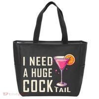 I Need A Huge Cocktail Funny Adult Humor Drinking Tote Bag thumb 0