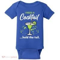 I Need A Cocktail Hold The Tail Mixed Drink Shot Alcohol Bar Baby Bodysuit thumb 0