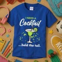 I Need A Cocktail Hold The Tail Mixed Drink Shot Alcohol Bar Kids T-Shirt thumb 3