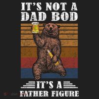 It's Not A Dad Bod It's Father Figure Funny Bear Beer Retro Women's Sweatshirt thumb 2