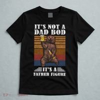 It's Not A Dad Bod It's Father Figure Funny Bear Beer Retro T-Shirt thumb 5