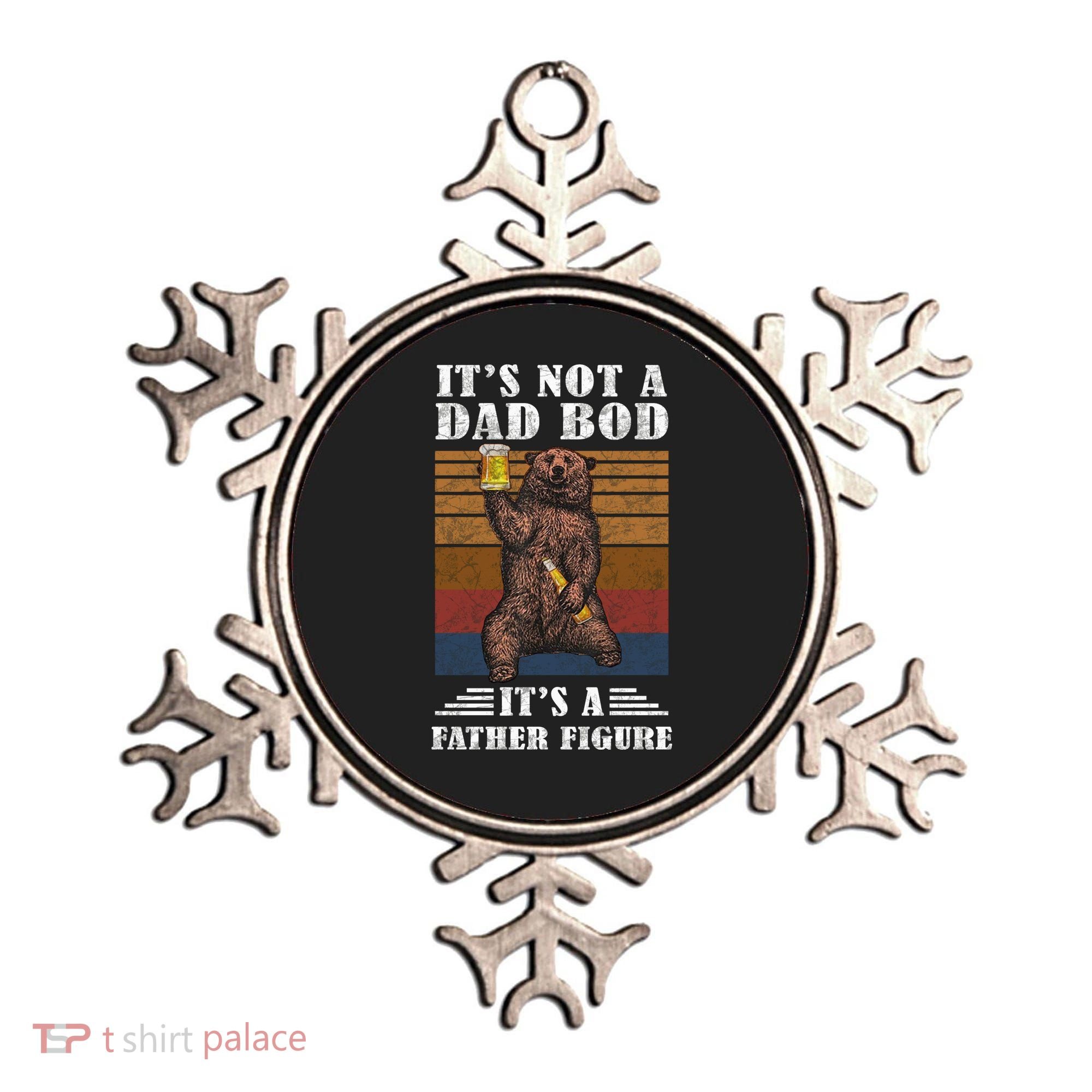 It's Not A Dad Bod It's Father Figure Funny Bear Beer Retro Ornament
