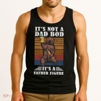 It's Not A Dad Bod It's Father Figure Funny Bear Beer Retro Tank Top thumb 3