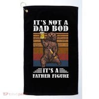 It's Not A Dad Bod It's Father Figure Funny Bear Beer Retro Golf Towel thumb 0