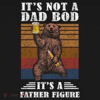 It's Not A Dad Bod It's Father Figure Funny Bear Beer Retro Visor thumb 3