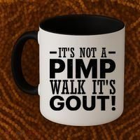 It's Not A Pimp Walk It's Gout Funny Old Man Coffee Mug thumb 2