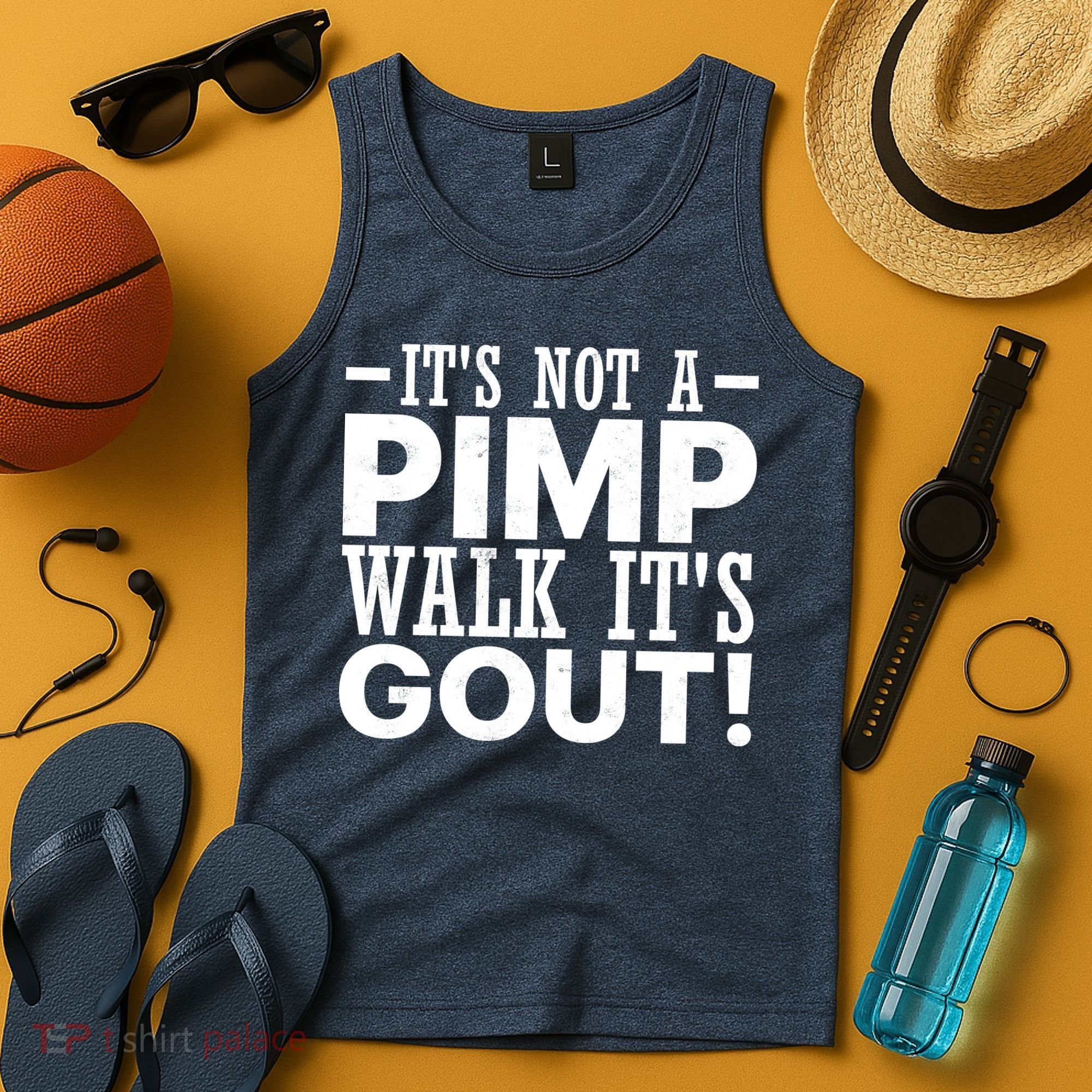 It's Not A Pimp Walk It's Gout Funny Old Man Tank Top