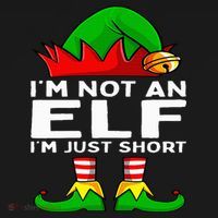 I'm Not An Elf Im Just Short Funny Christmas Matching Family Hoodie thumb 2