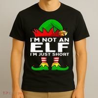 I'm Not An Elf Im Just Short Funny Christmas Matching Family T-Shirt thumb 3