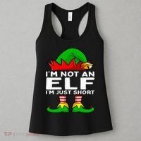 I'm Not An Elf Im Just Short Funny Christmas Matching Family Women's Tank Top thumb 3