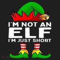 I'm Not An Elf Im Just Short Funny Christmas Matching Family Golf Towel thumb 3