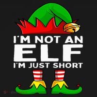 I'm Not An Elf Im Just Short Funny Christmas Matching Family Kids Long Sleeve Shirt thumb 2
