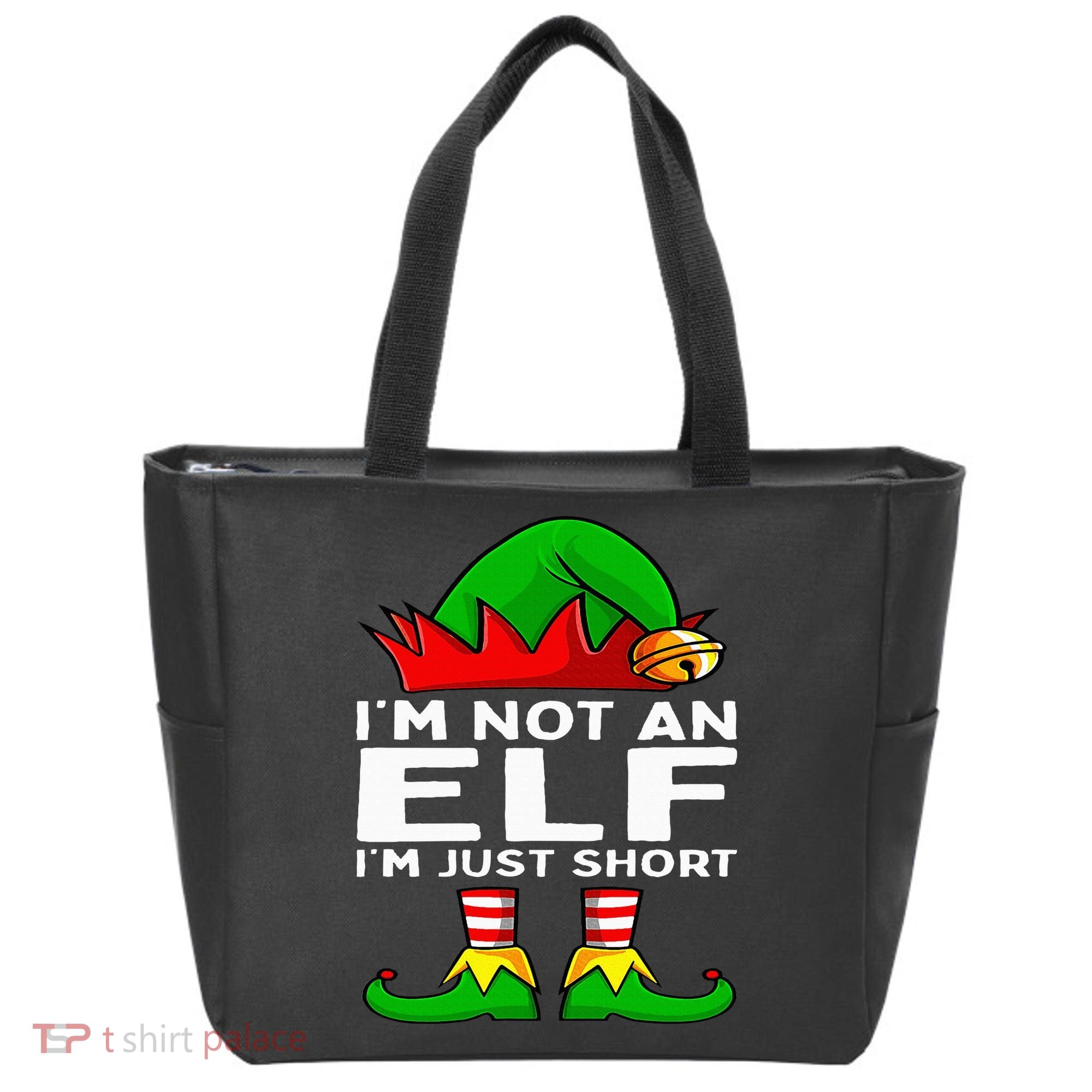 I'm Not An Elf Im Just Short Funny Christmas Matching Family Tote Bag
