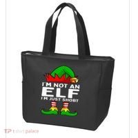 I'm Not An Elf Im Just Short Funny Christmas Matching Family Tote Bag thumb 3