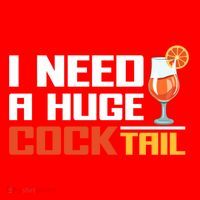 I Need A Huge Cocktail Fun Adult Humour ’S Embarrassing Cool Gift Santa Hat thumb 1