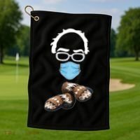 Inauguration Bernie Sanders Mittens Golf Towel thumb 1