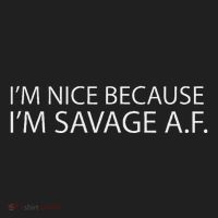 I’M Nice Because I’M Savage Af A.F Beanie thumb 2