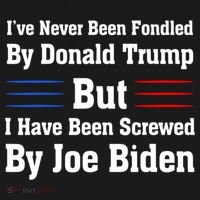 I’ve Never Been Fondled By Donald Trump But Screwed By Biden Kids Long Sleeve Shirt thumb 2