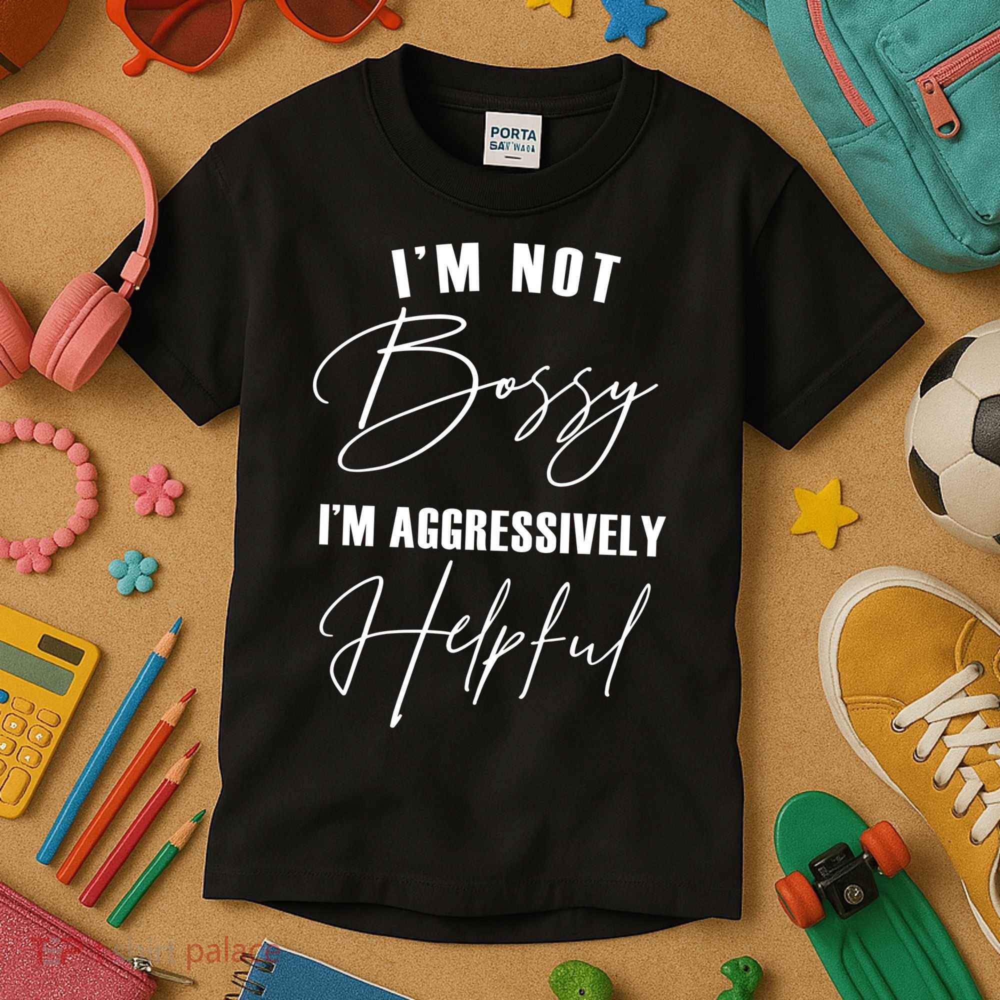 I'm Not Bossy I'm Aggressively Helpful Funny Kids T-Shirt