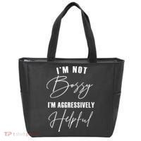I'm Not Bossy I'm Aggressively Helpful Funny Tote Bag thumb 0