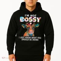 I'm Not Bossy I Just Know What You Should Be Doing Cow Lover Hoodie thumb 2