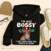 I'm Not Bossy I Just Know What You Should Be Doing Cow Lover Hoodie thumb 4