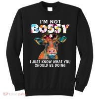 I'm Not Bossy I Just Know What You Should Be Doing Cow Lover Sweatshirt thumb 0