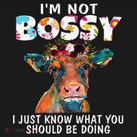 I'm Not Bossy I Just Know What You Should Be Doing Cow Lover Women's Hoodie thumb 2