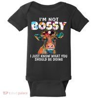 I'm Not Bossy I Just Know What You Should Be Doing Cow Lover Baby Bodysuit thumb 0