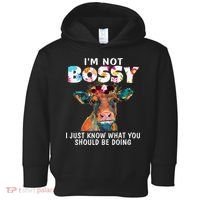I'm Not Bossy I Just Know What You Should Be Doing Cow Lover Toddler Hoodie thumb 0