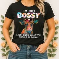 I'm Not Bossy I Just Know What You Should Be Doing Cow Lover Women's T-Shirt thumb 2