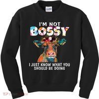 I'm Not Bossy I Just Know What You Should Be Doing Cow Lover Kids Sweatshirt thumb 0