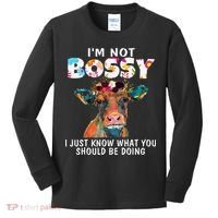I'm Not Bossy I Just Know What You Should Be Doing Cow Lover Kids Long Sleeve Shirt thumb 0