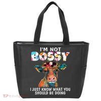I'm Not Bossy I Just Know What You Should Be Doing Cow Lover Tote Bag thumb 0