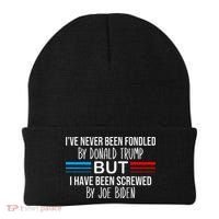 I’ve Never Been Fondled By Donald Trump But Screwed By Biden Beanie thumb 0