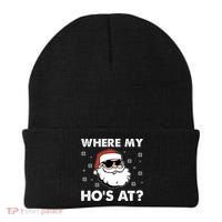 Inappropriate Naughty Christmas Funny Xmas WhereS My Hos At Great Gift Beanie thumb 0