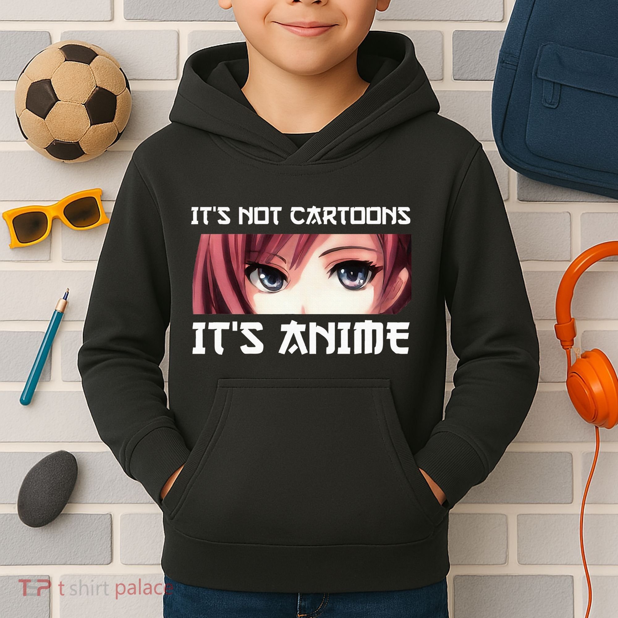 ItS Not Cartoons ItS Anime Kids Hoodie