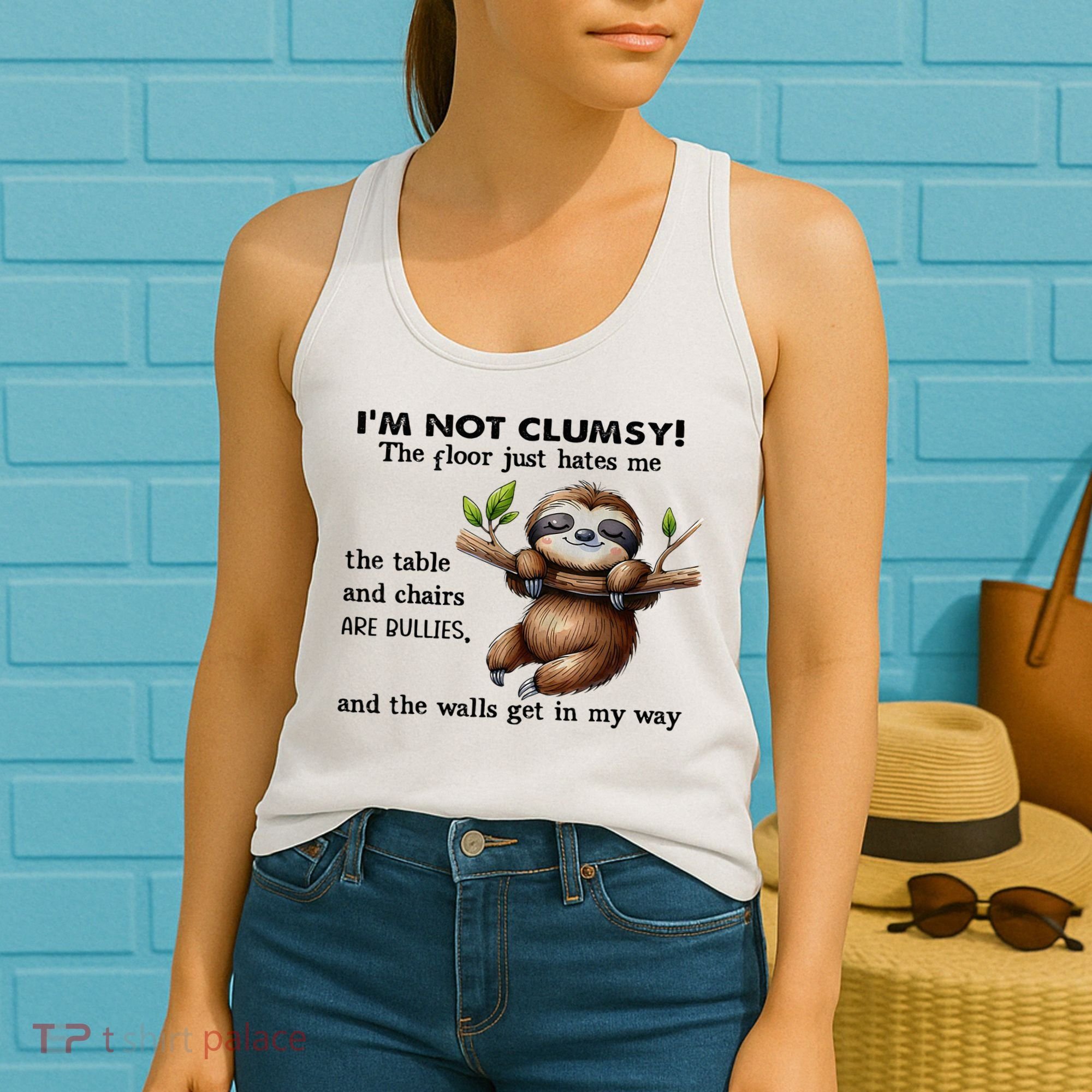 IM Not Clumsy The Floor Just Hates Me The Table And Chairs Women's Tank Top
