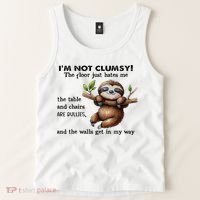 IM Not Clumsy The Floor Just Hates Me The Table And Chairs Tank Top thumb 2