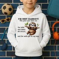 IM Not Clumsy The Floor Just Hates Me The Table And Chairs Kids Hoodie thumb 2