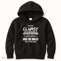 I'm Not Clumsy Funny Gift Kids Hoodie thumb 0
