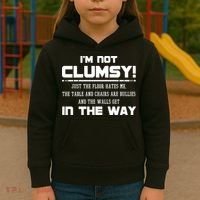 Im Not Clumsy Just The Floor Hates Me Humor Kids Hoodie thumb 3