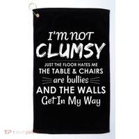Im Not Clumsy Funny Sayings Sarcastic Girls Golf Towel thumb 0