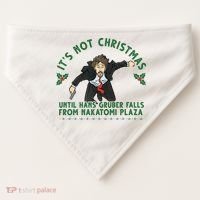 It's Not Christmas Until Hans Gruber Falls From Nakatomi Plaza USA-Made Doggie Bandana thumb 0