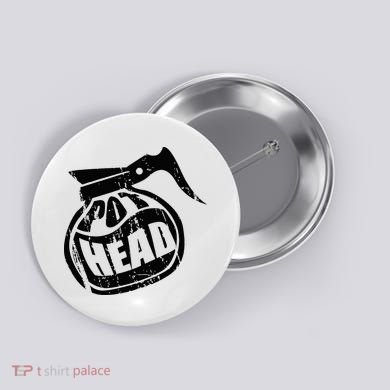 I Need Coffee Pot Head Design For Coffee Lovers Button